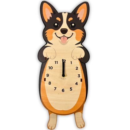 Corgi Wall Clock – Belly Design Pendulum Clock