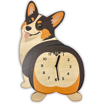 Corgi Wall Clock – Butt Design Pendulum Clock
