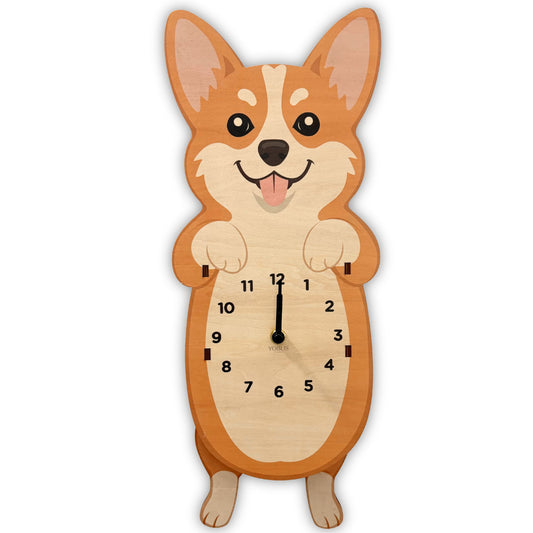 Corgi Wall Clock – Belly Design Pendulum Clock