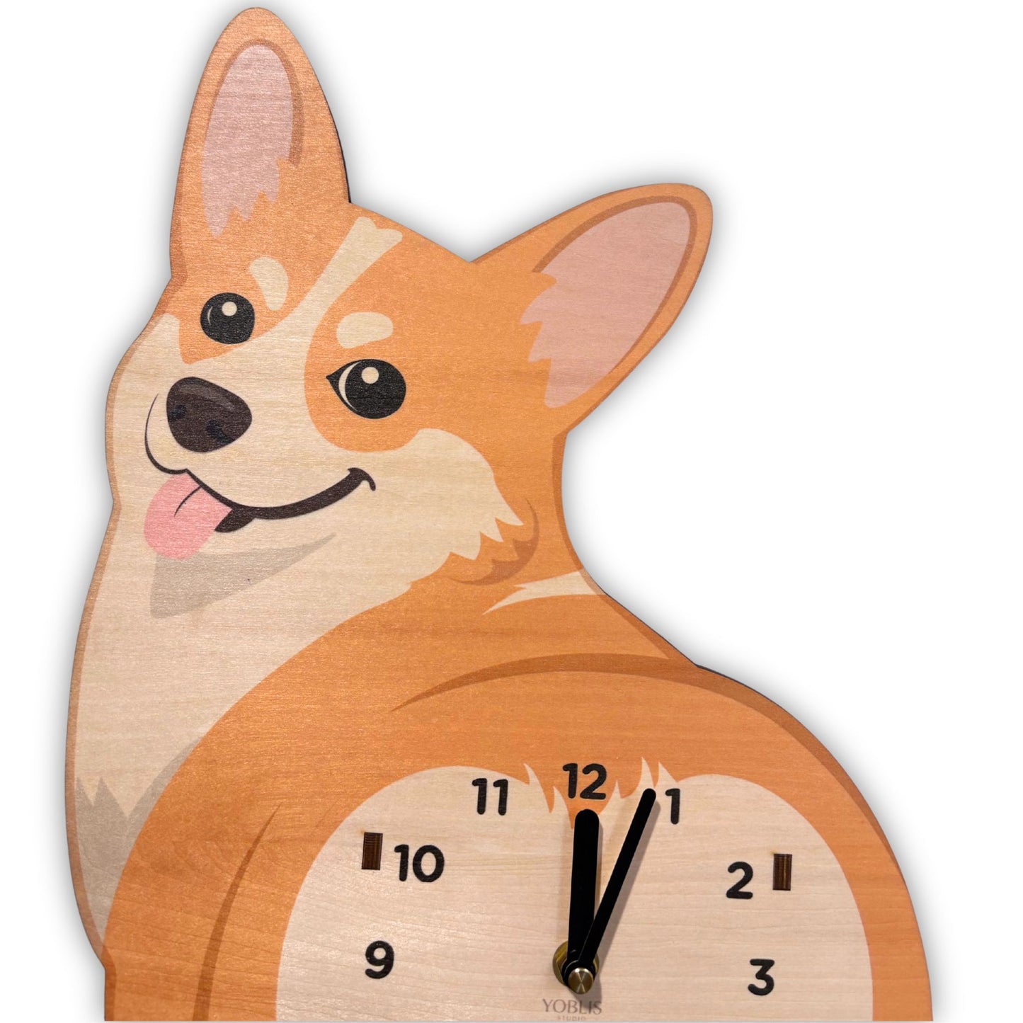 Corgi Wall Clock – Butt Design Pendulum Clock