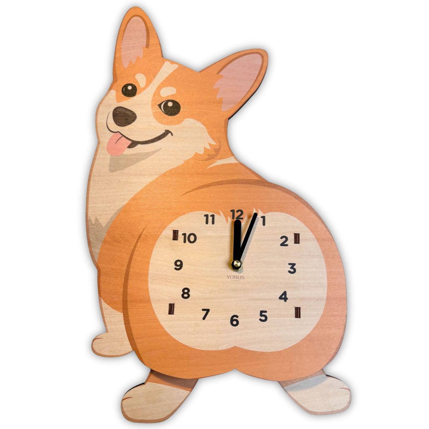 Corgi Wall Clock – Butt Design Pendulum Clock